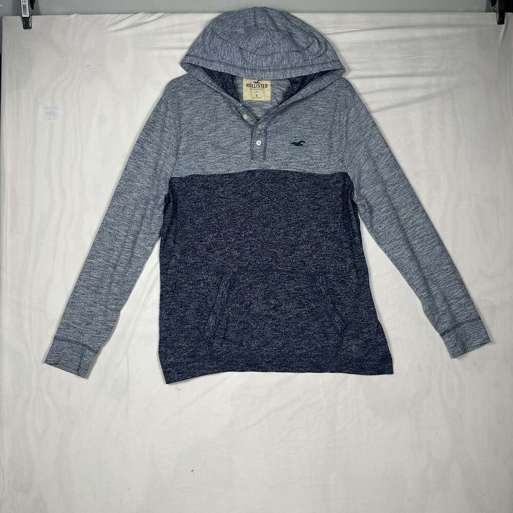 Hollister Y2K Colorblock Hoodie Size S Blue Gray